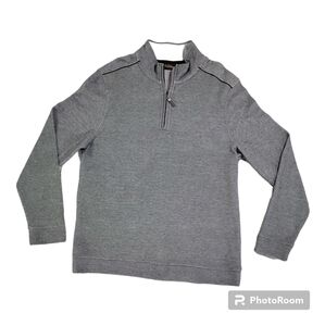 Tasso Elba SPA Mens LG Gray Pullover 100% Cotton EUC Golf Basic Preppy Timeless